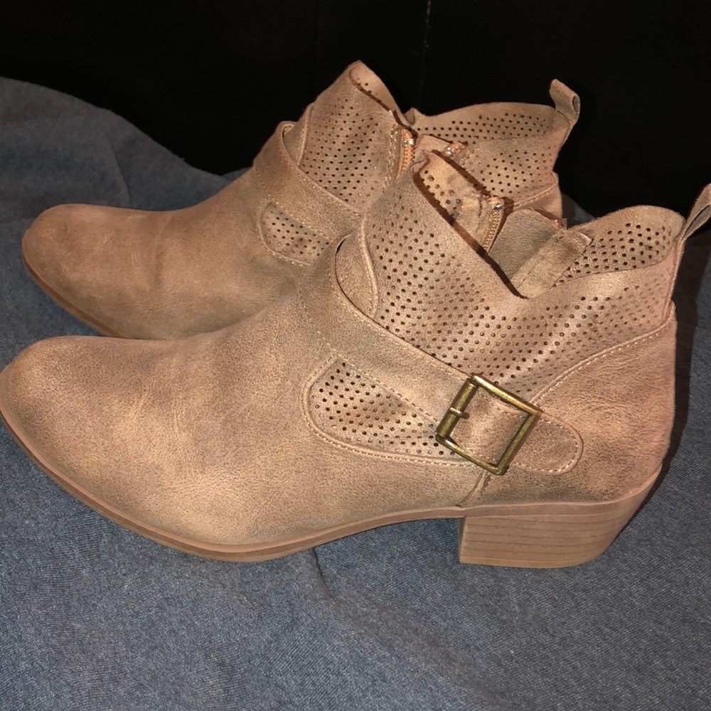 Light tan booties